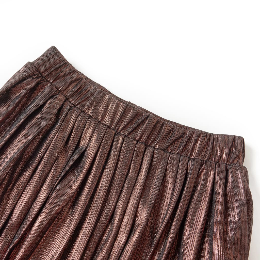 Children's skirt with glitter, cognac brown, 104