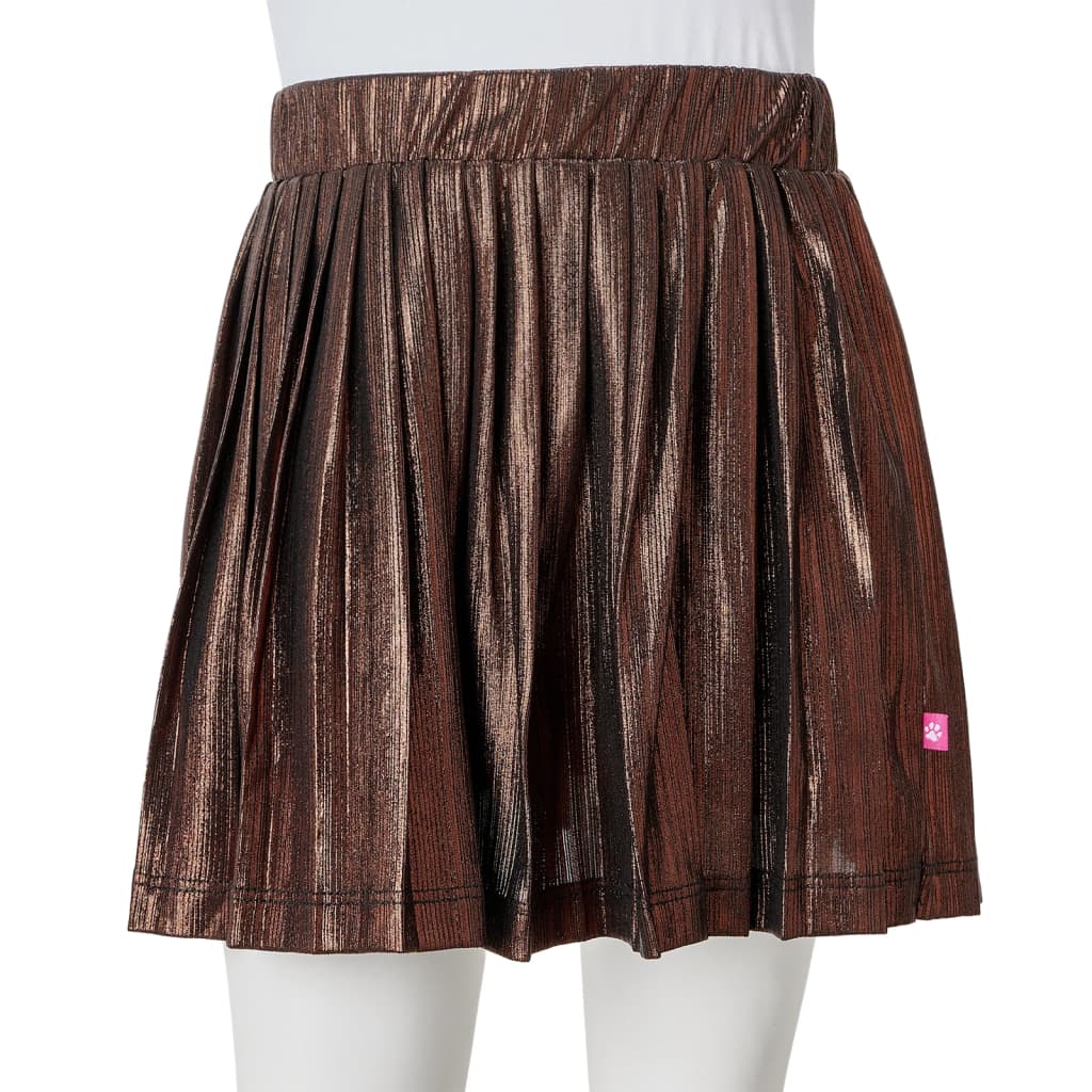 Children's skirt with glitter, cognac brown, 104