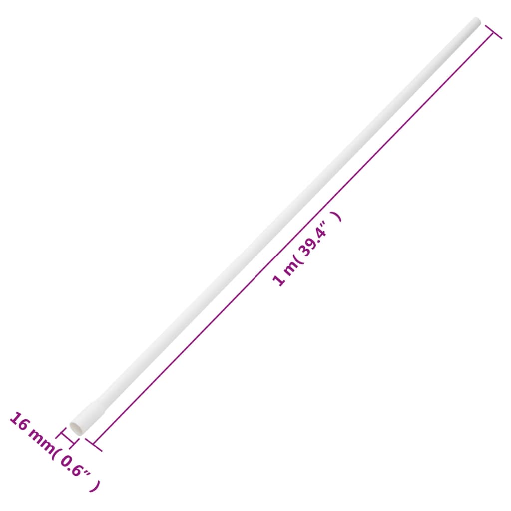 cable ducts with clamps, Ø16 mm, 10 m, PVC