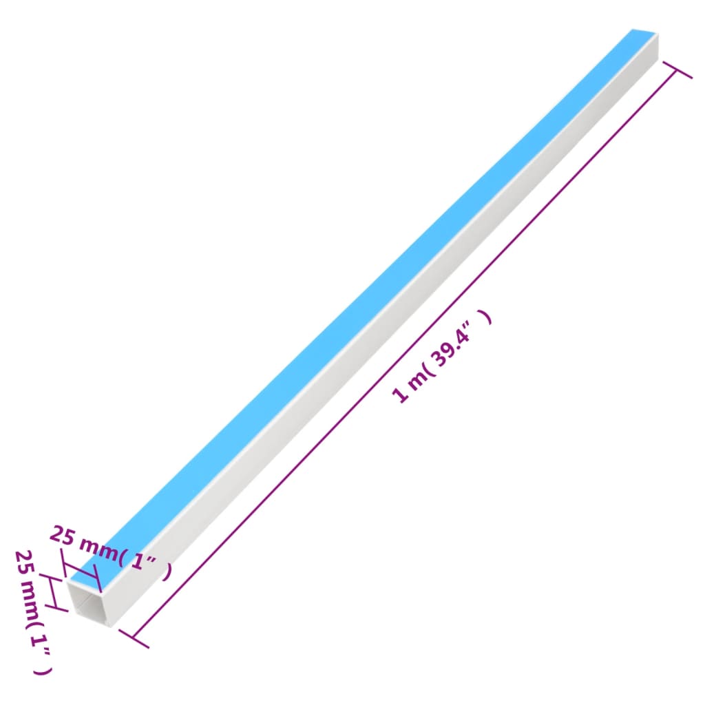 cable duct self-adhesive 25x25 mm 10 m PVC