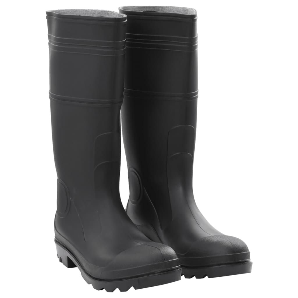 rubber boots, black, size 44, PVC