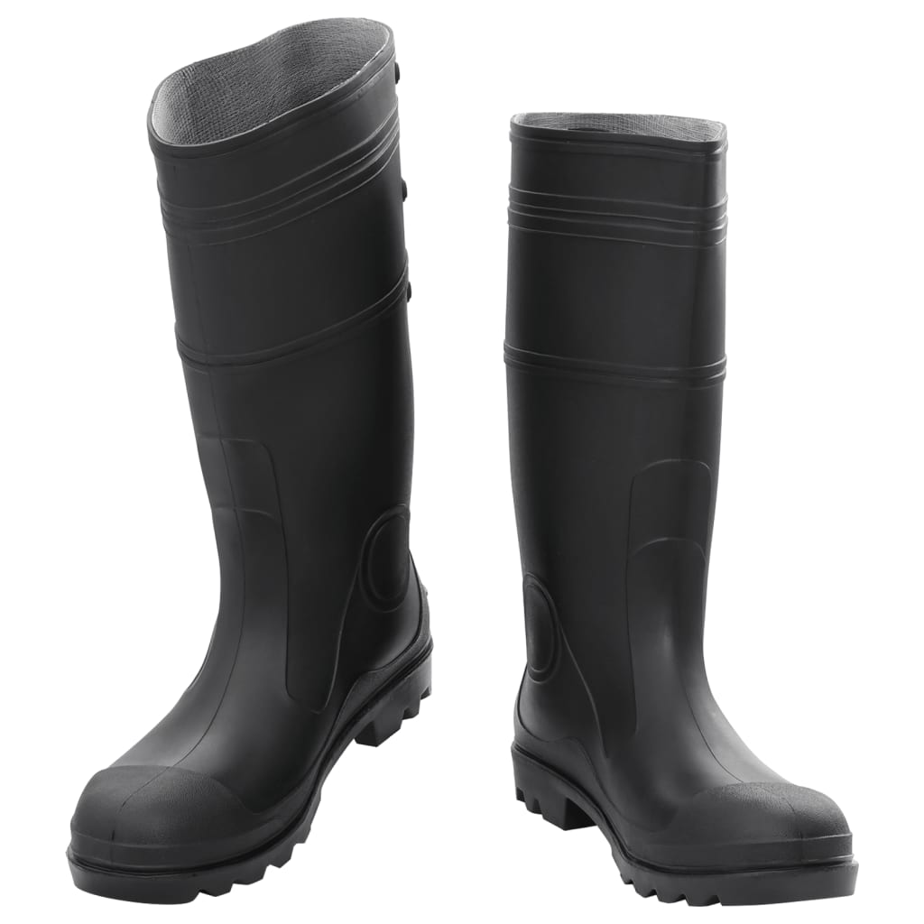 rubber boots, black, size 44, PVC