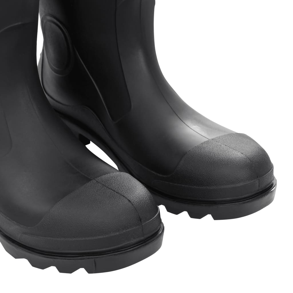 rubber boots with removable lining, black, size 45, PVC