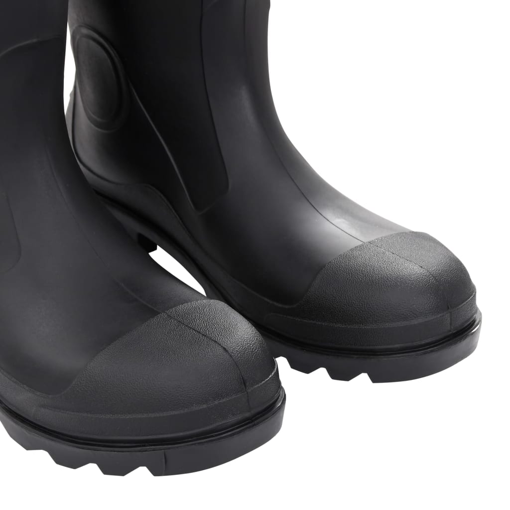 rubber boots with removable lining, black, size 46, PVC