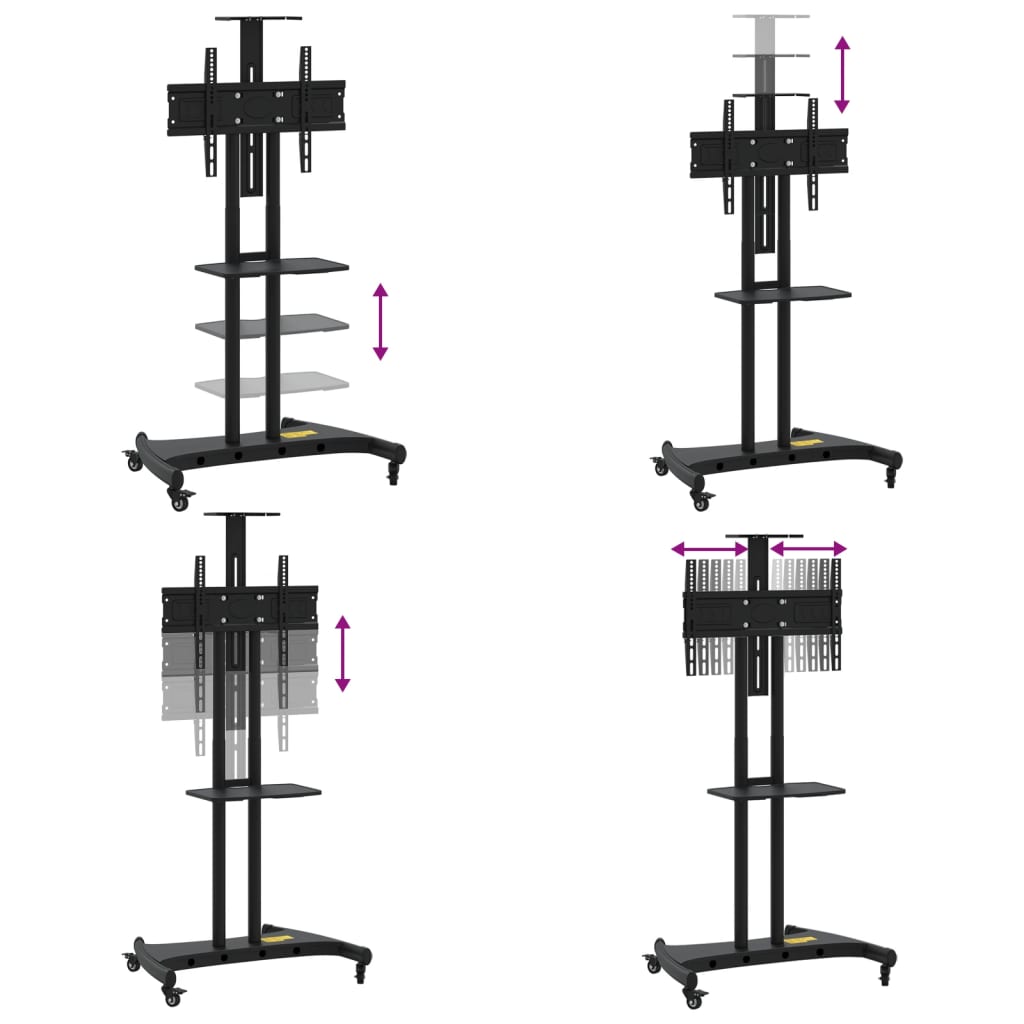 TV stand on wheels, 32-70 inches, max VESA 600x400 mm 60 kg