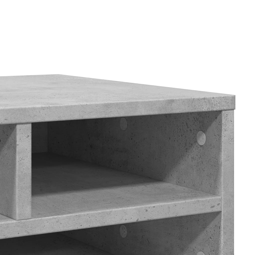 printer stand, concrete gray 49x40x22.5 cm artificial wood