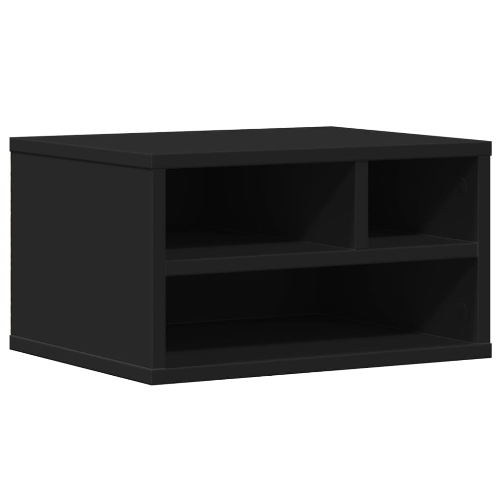 printer stand, black 49x40x22.5 cm artificial wood