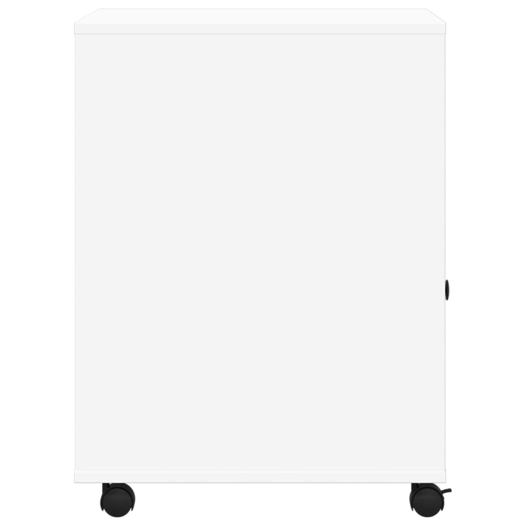 printer stand with wheels, white, 60x50x67 cm