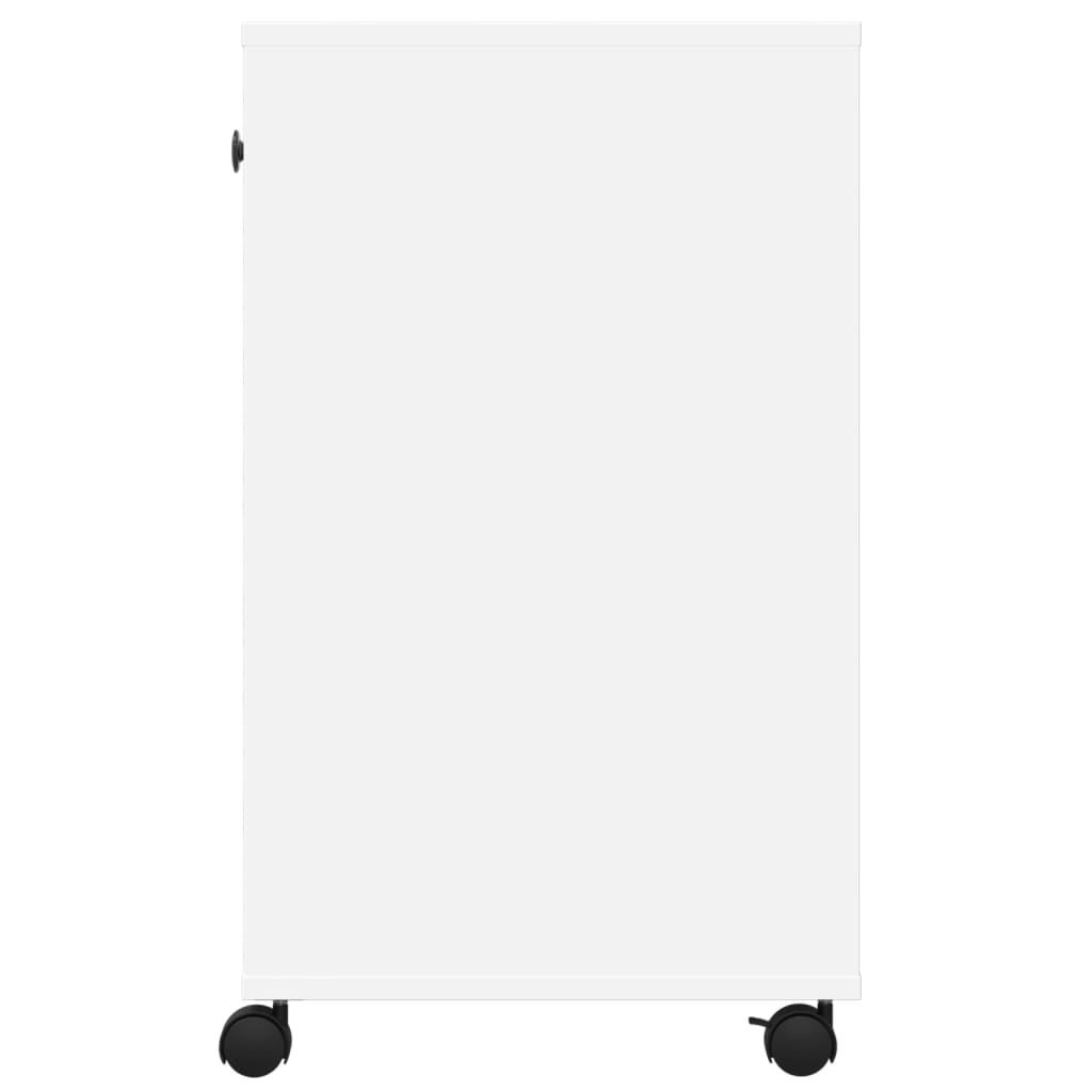 printer stand with wheels, white, 60x40x68.5 cm