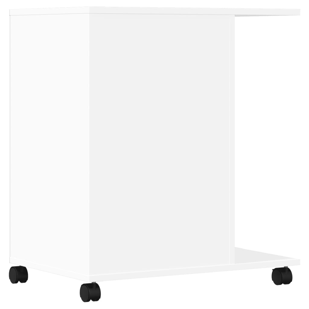 printer stand with wheels, white, 60x40x68.5 cm