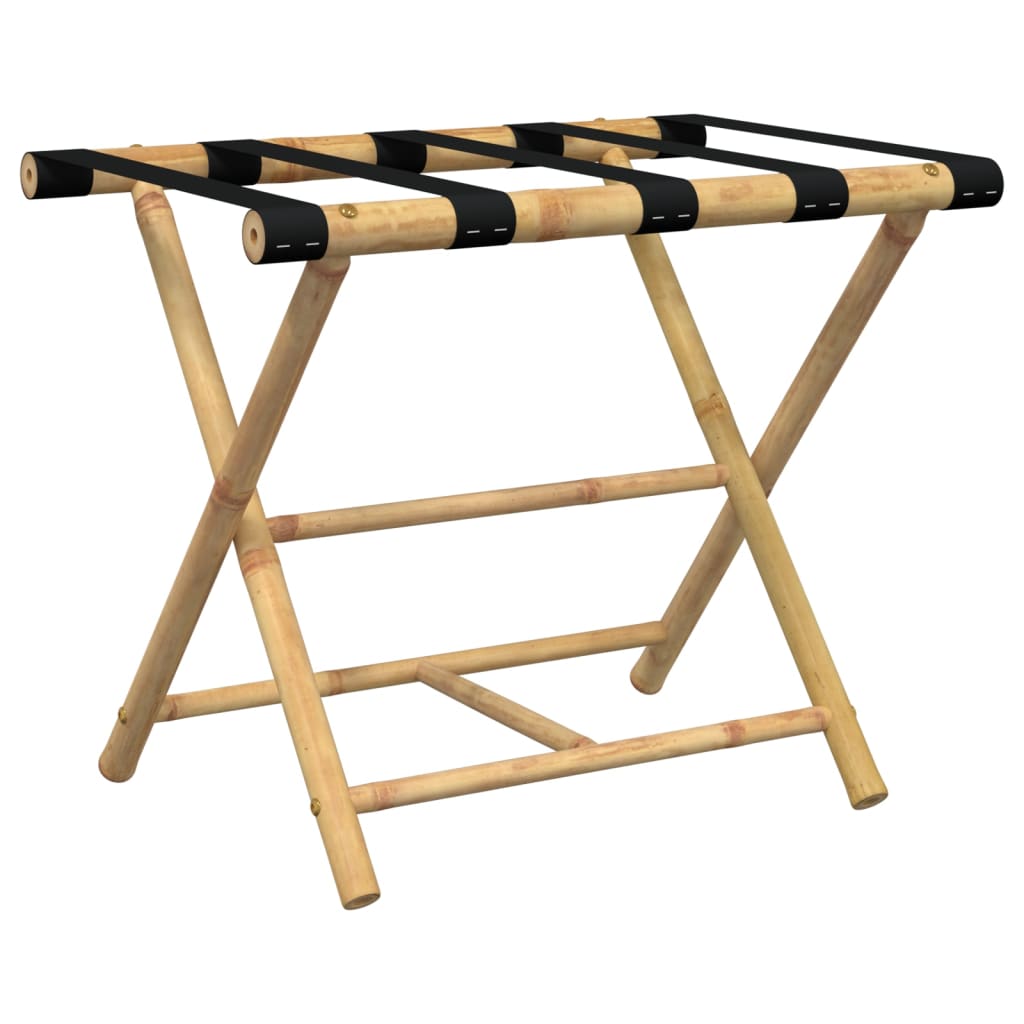 foldable luggage rack, 62 x 42 x 50.5 cm, bamboo