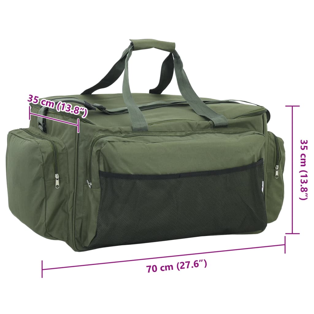 fishing bag, waterproof, dark green, Oxford fabric