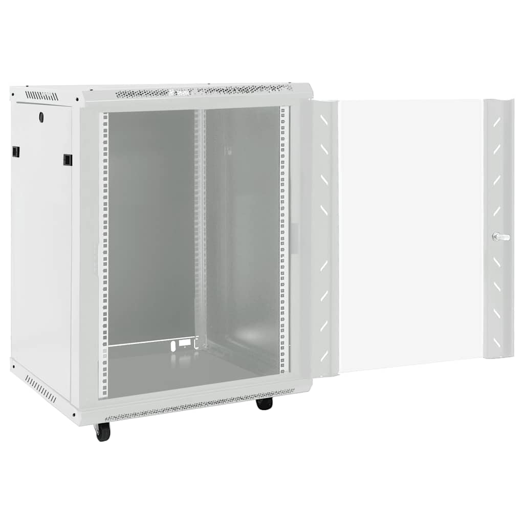 15U server cabinet with swivel legs, 19" IP20, 60x45x86 cm