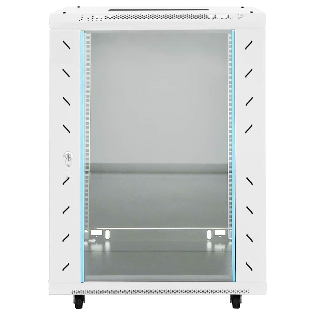 15U server cabinet with swivel legs, 19" IP20, 60x45x86 cm