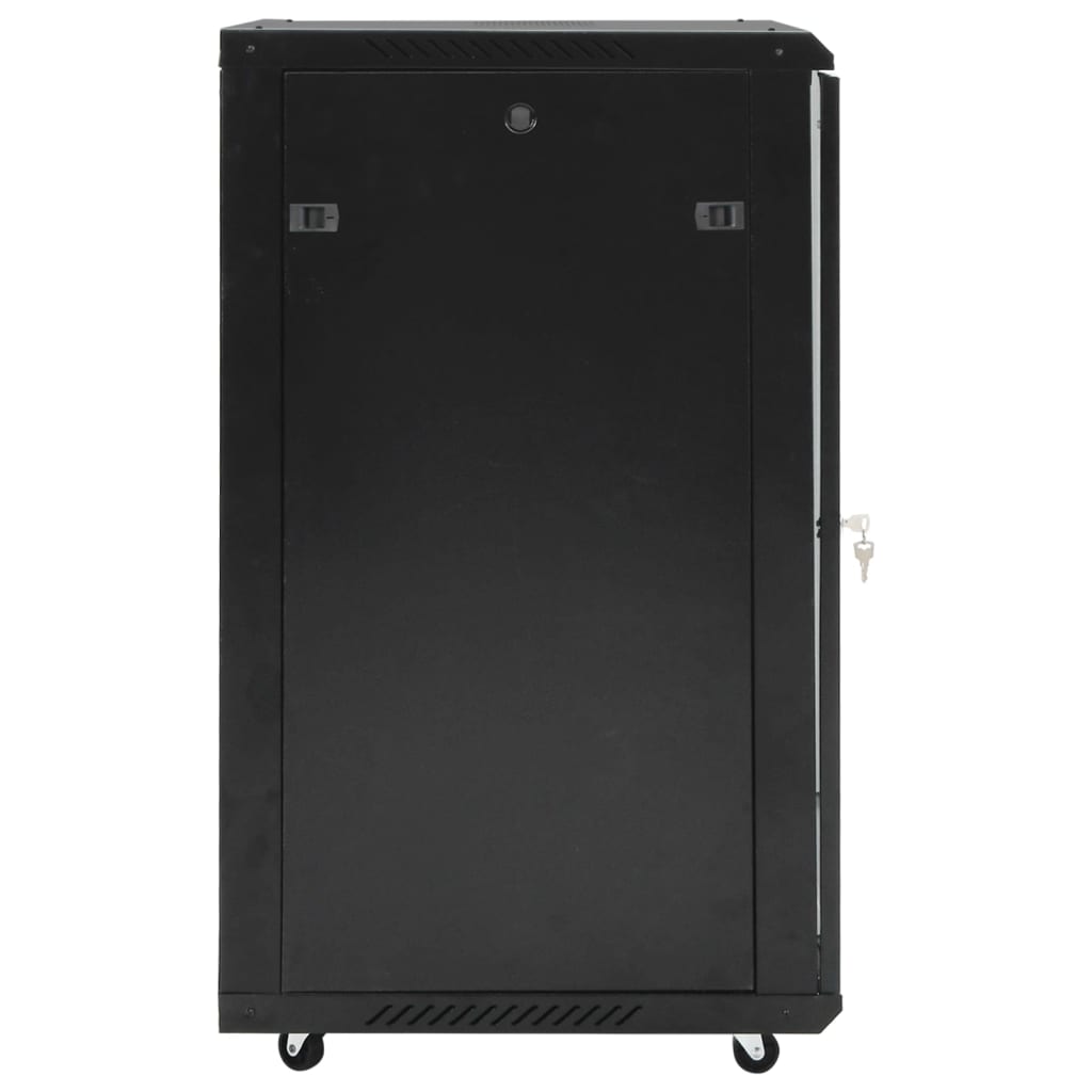 18U server cabinet with swivel legs, 19" IP20, 60x60x100 cm