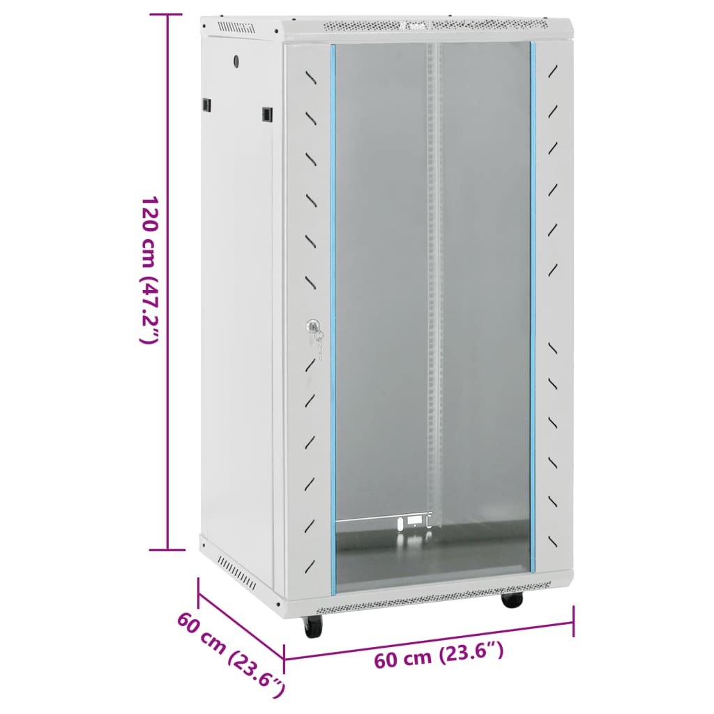 22U serverikapp pööratavate jalgadega, 19" IP20, 60x60x120 cm