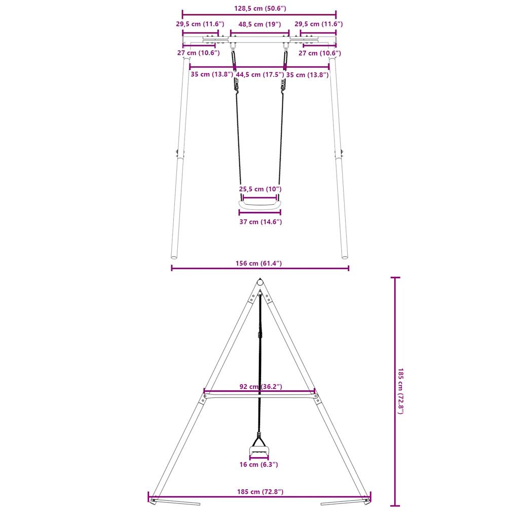 outdoor swing set with swing