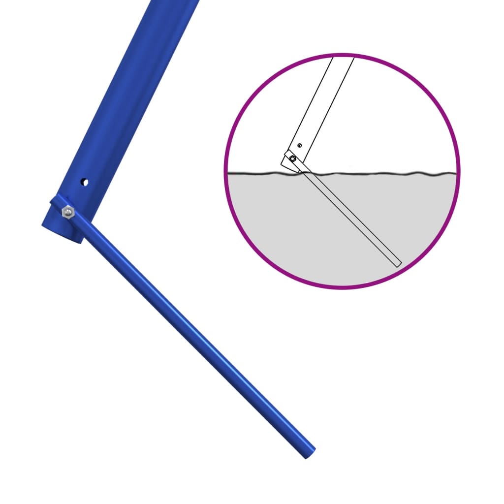 swing frame with 2 hanging hooks, blue, steel