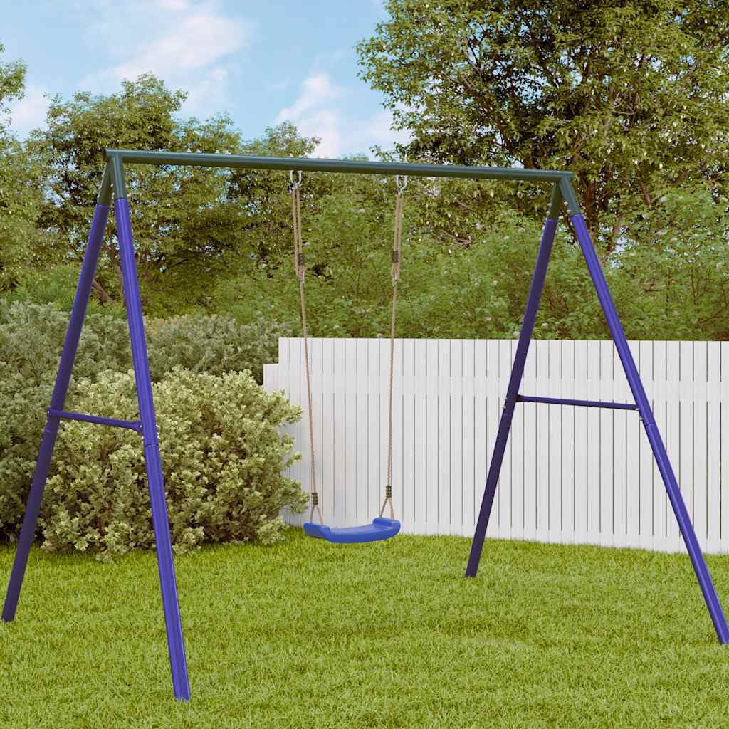 children's swing, with adjustable rope, blue