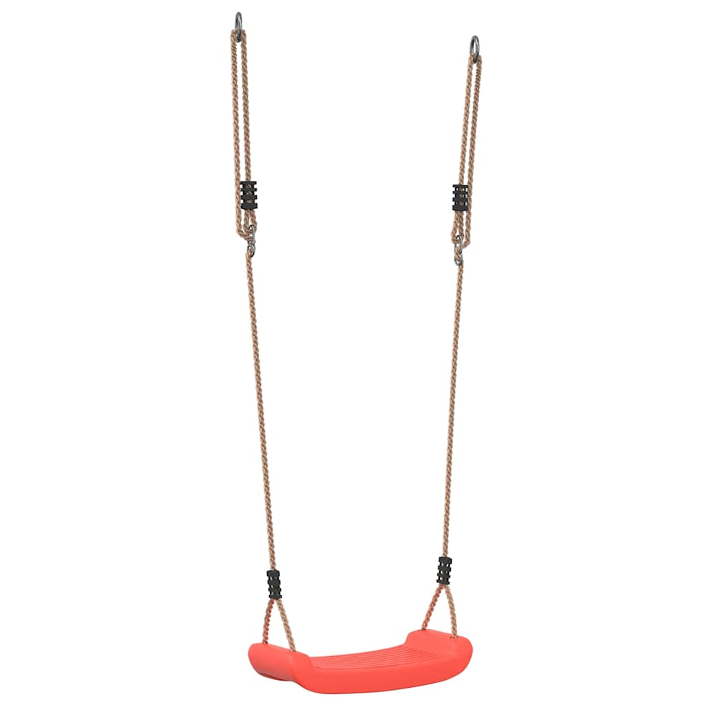 children's swing, with adjustable rope, red