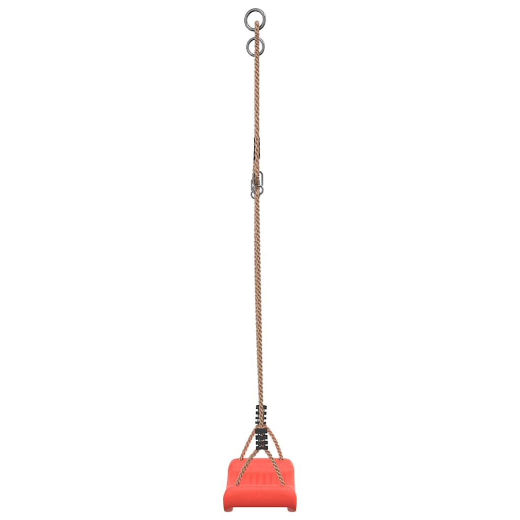 children's swing, with adjustable rope, red