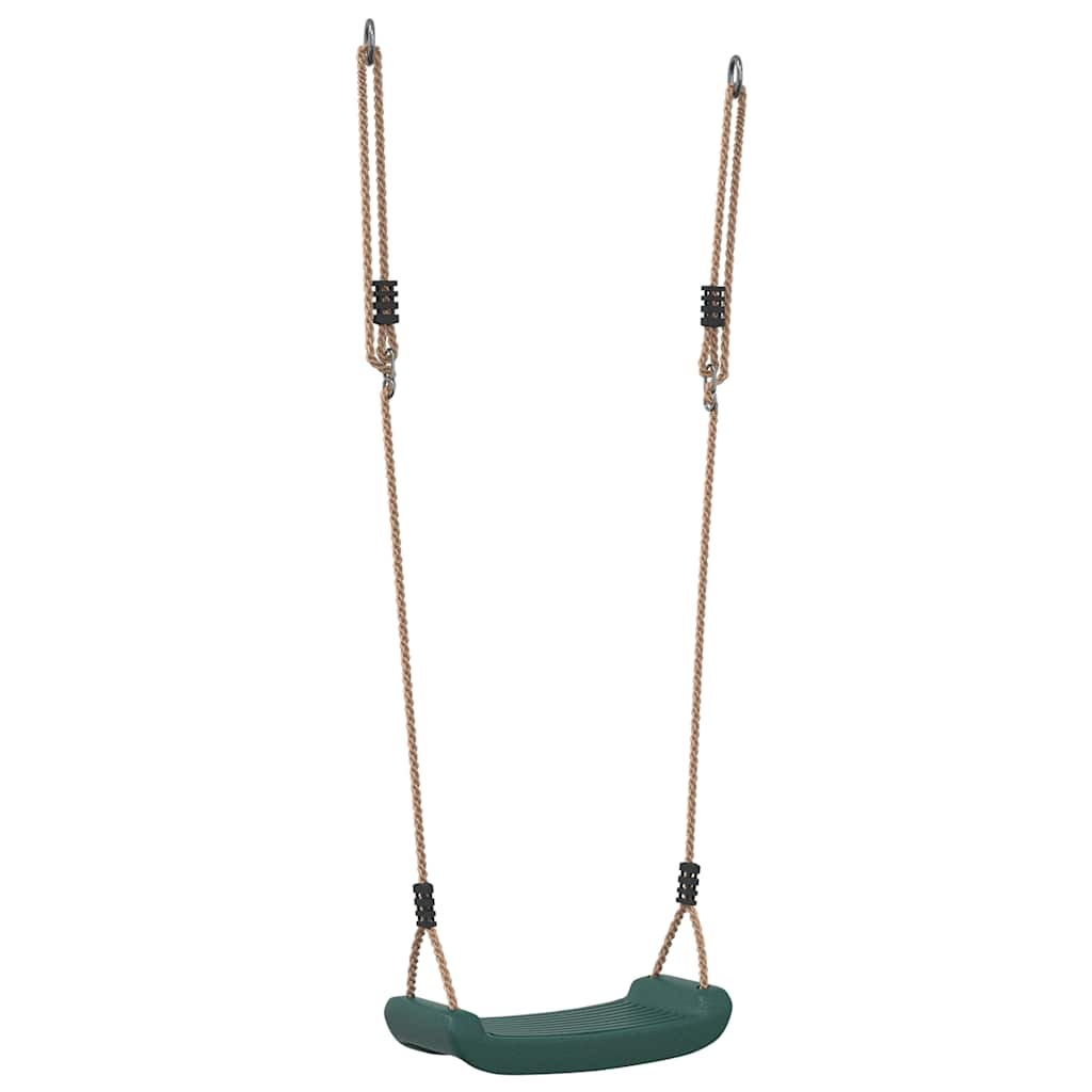 children's swing, with adjustable rope, green