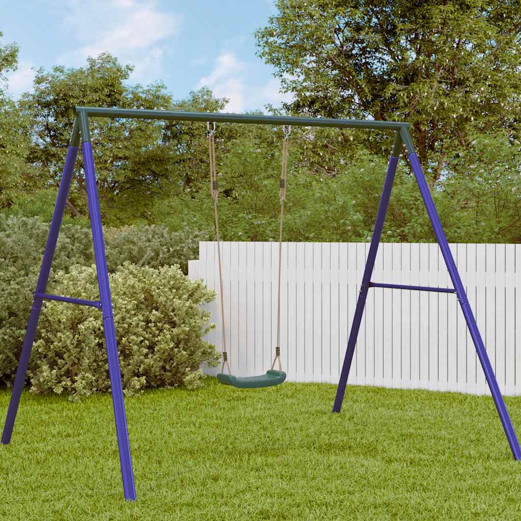 children's swing, with adjustable rope, green