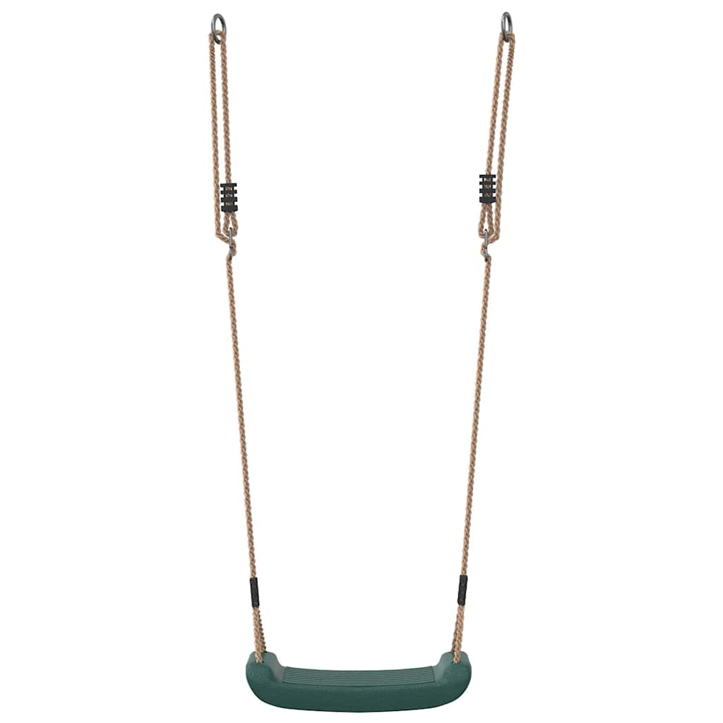 children's swing, with adjustable rope, green