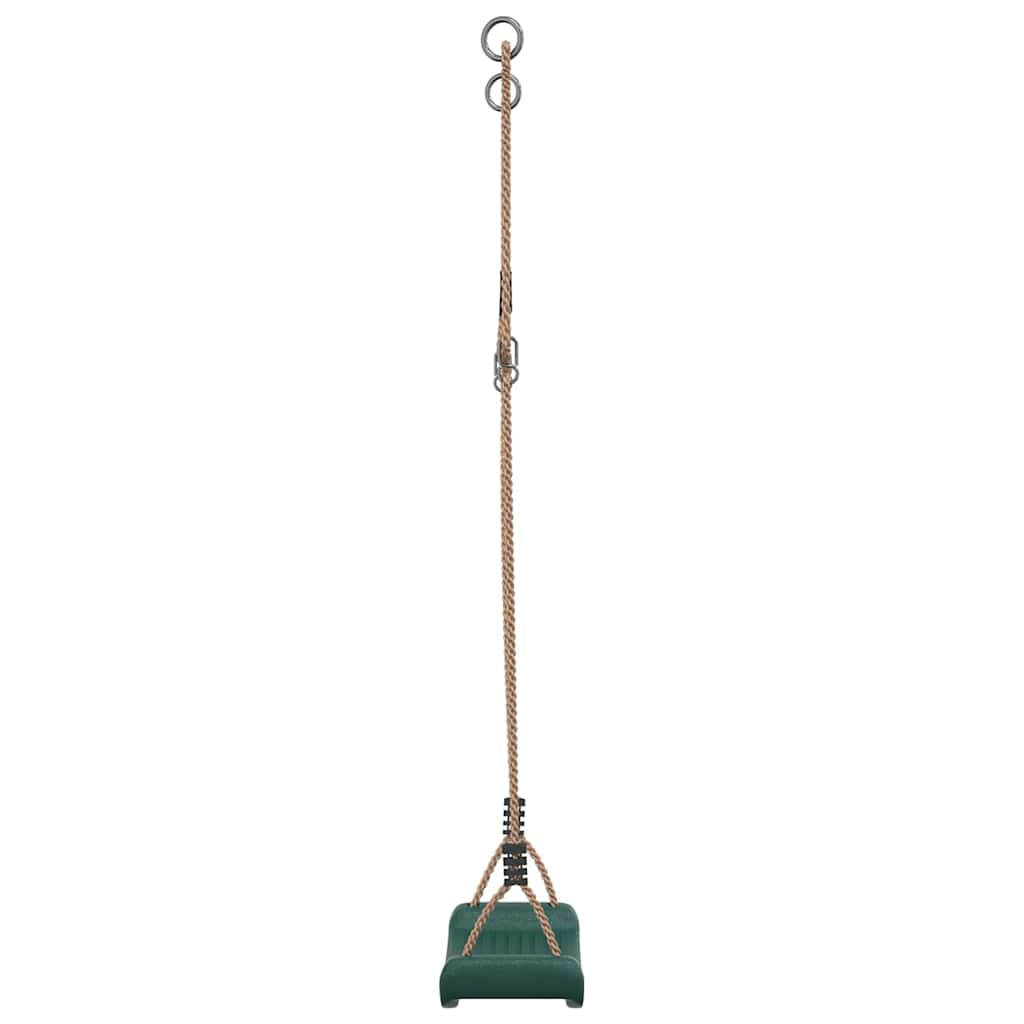 children's swing, with adjustable rope, green