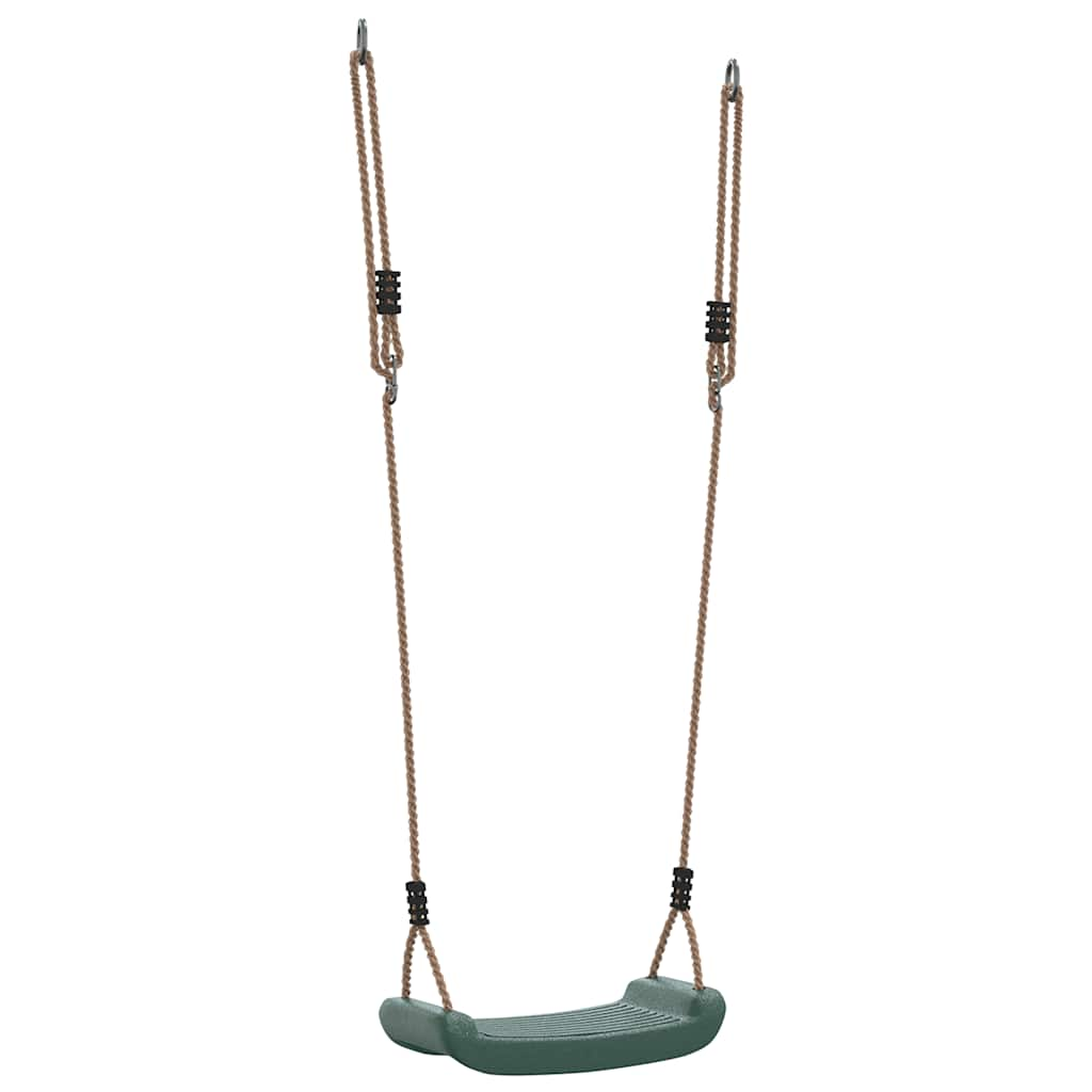 children's swing, with adjustable rope, green