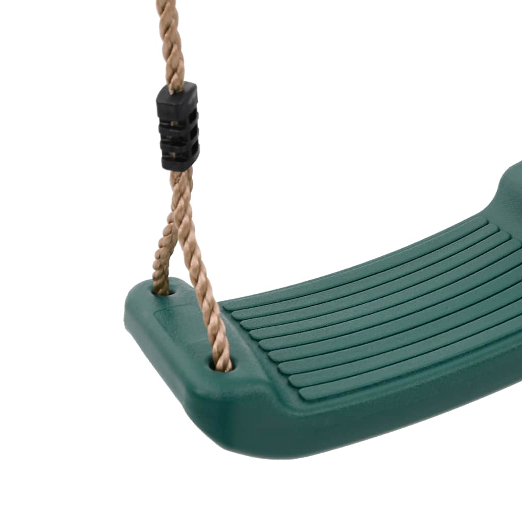 children's swing, with adjustable rope, green