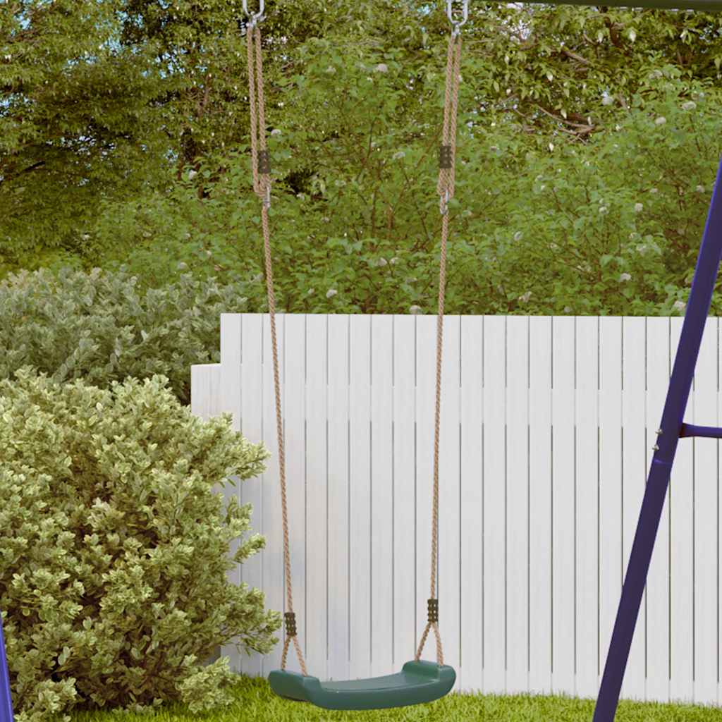 children's swing, with adjustable rope, green