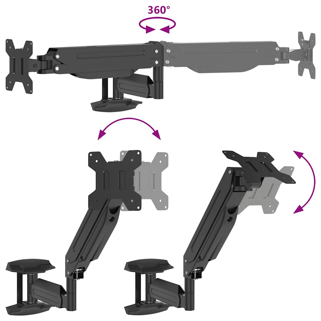 monitor wall mount for gas spring with Max 27-inch screen