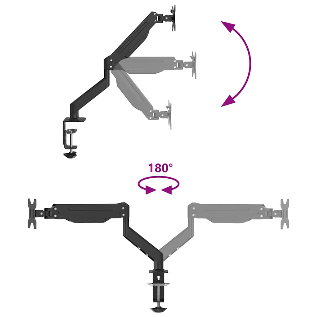 single monitor support max 27'' screen on gas spring 10 kg