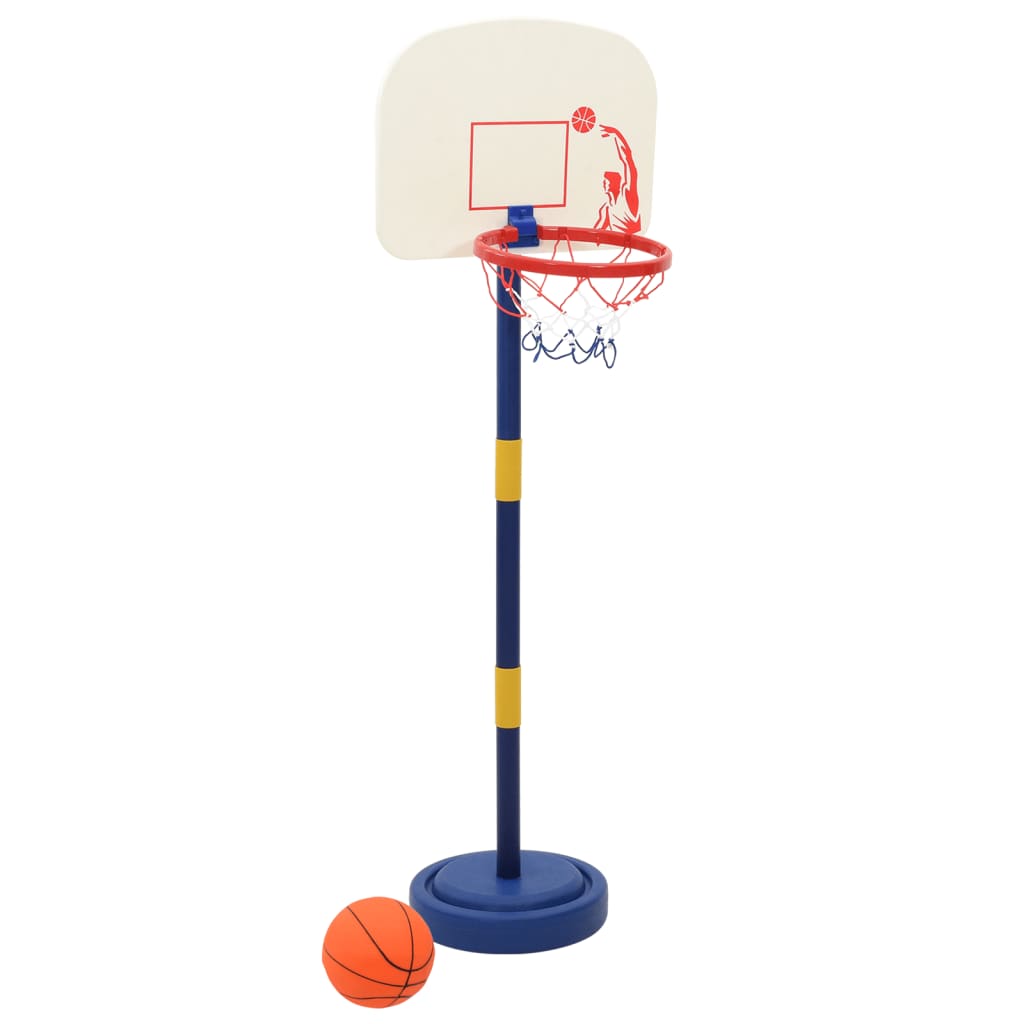 basketball stand with ball and pump, adjustable height 90/121cm