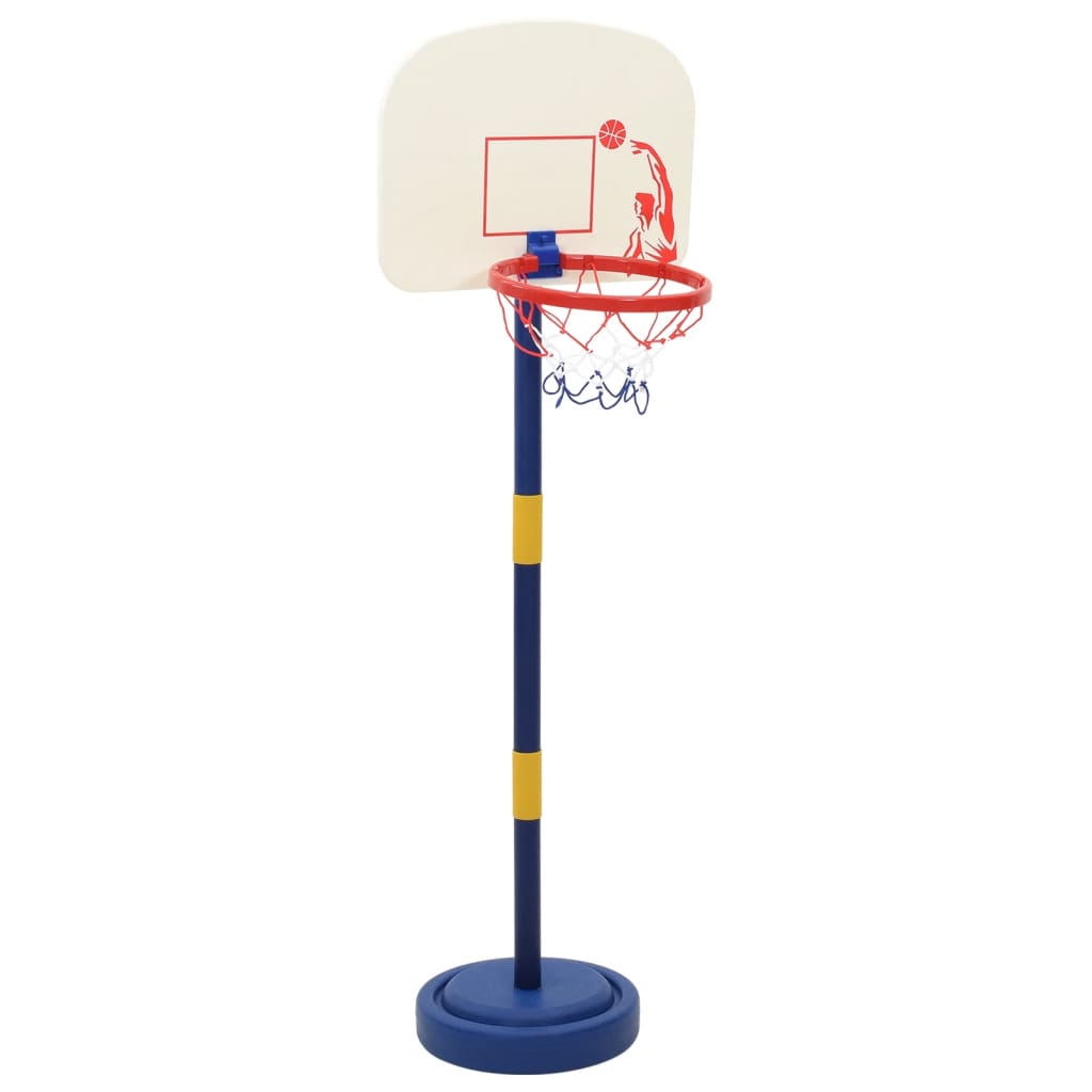 basketball stand with ball and pump, adjustable height 90/121cm