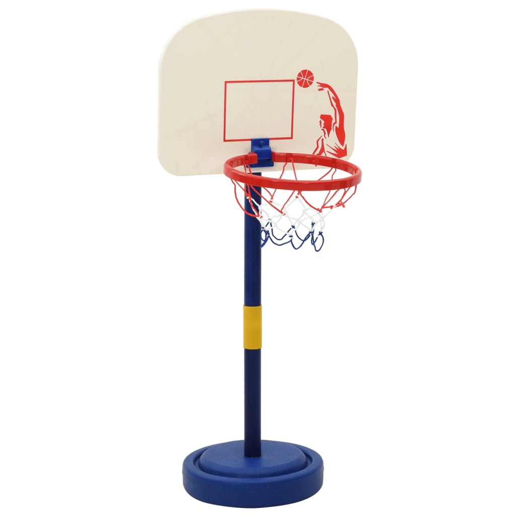 basketball stand with ball and pump, adjustable height 90/121cm