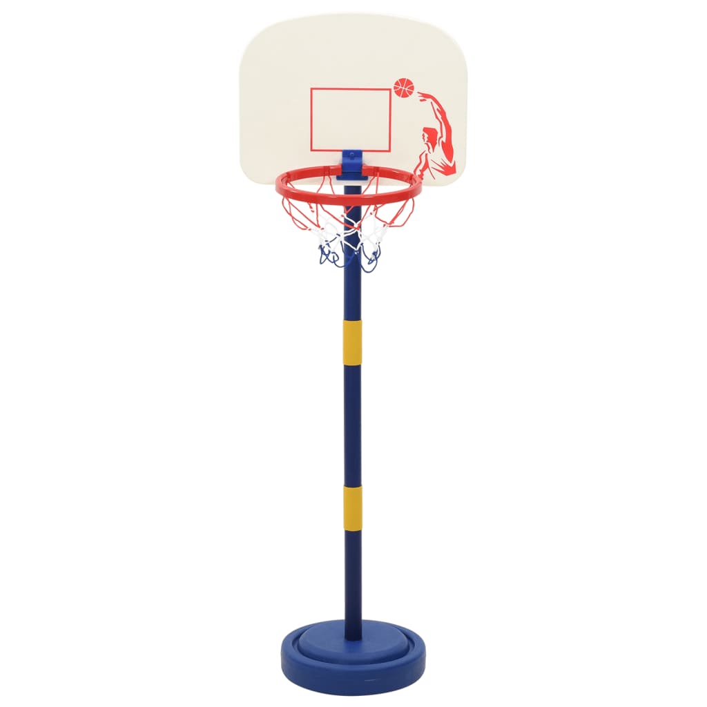 basketball stand with ball and pump, adjustable height 90/121cm