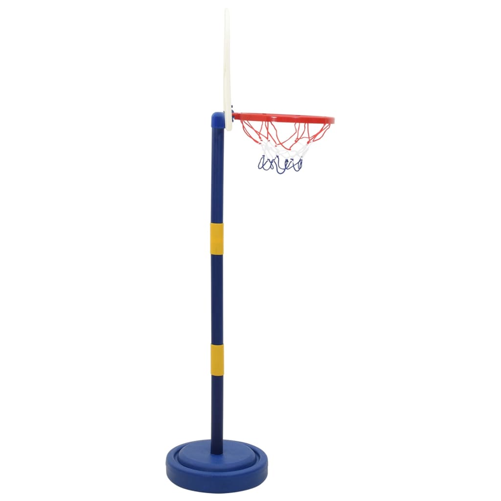 basketball stand with ball and pump, adjustable height 90/121cm