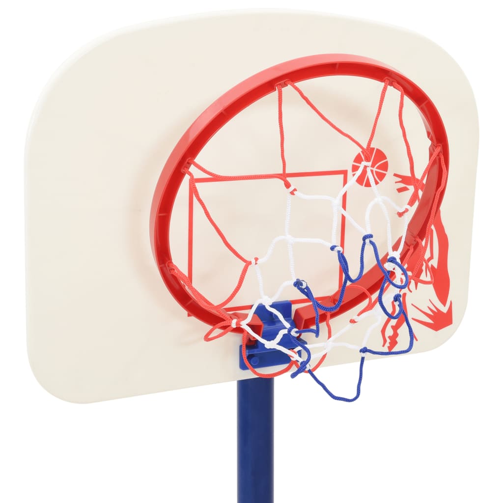 basketball stand with ball and pump, adjustable height 90/121cm