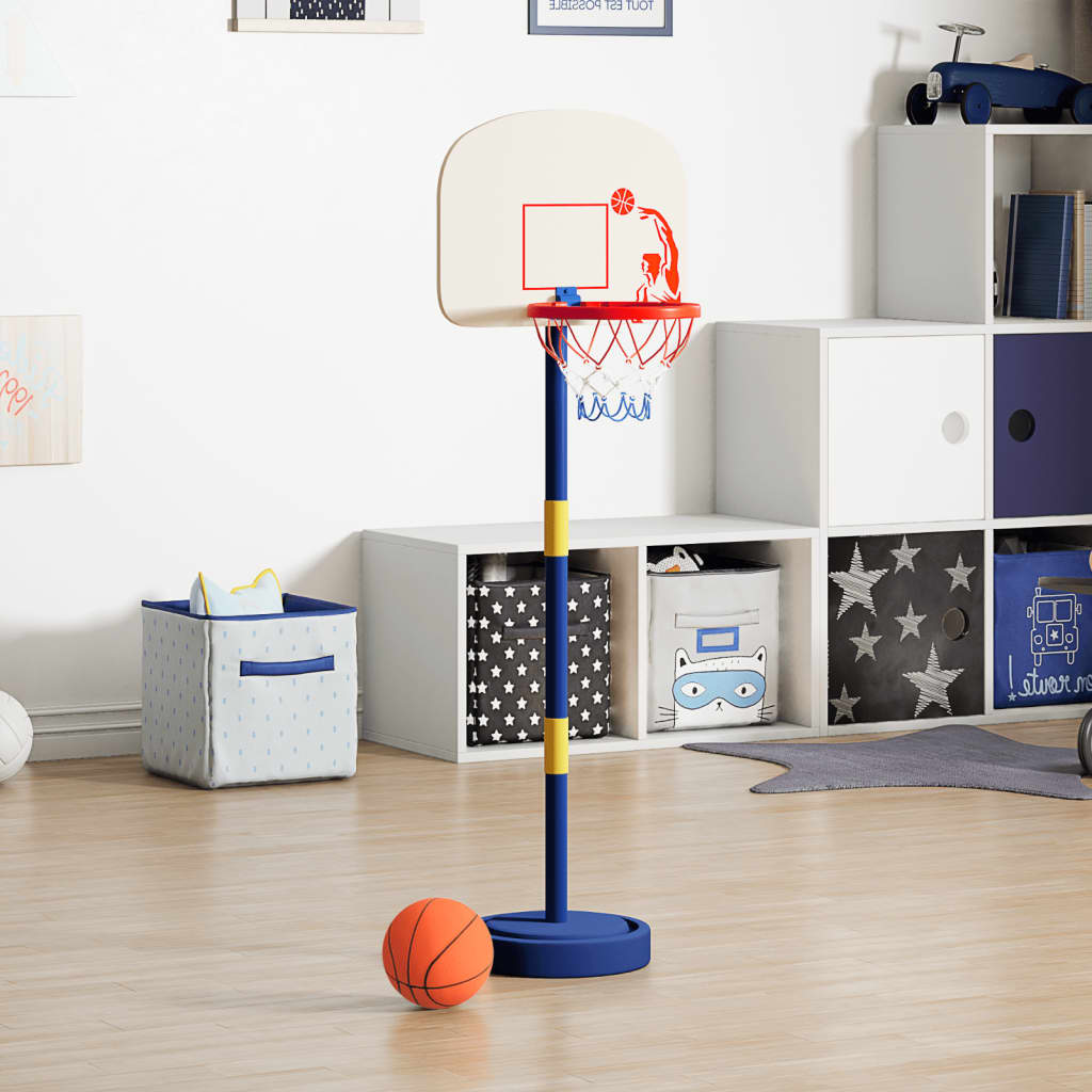 basketball stand with ball and pump, adjustable height 90/121cm