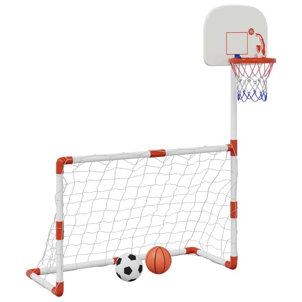 children's football and basketball set with balls 98x50x70 cm