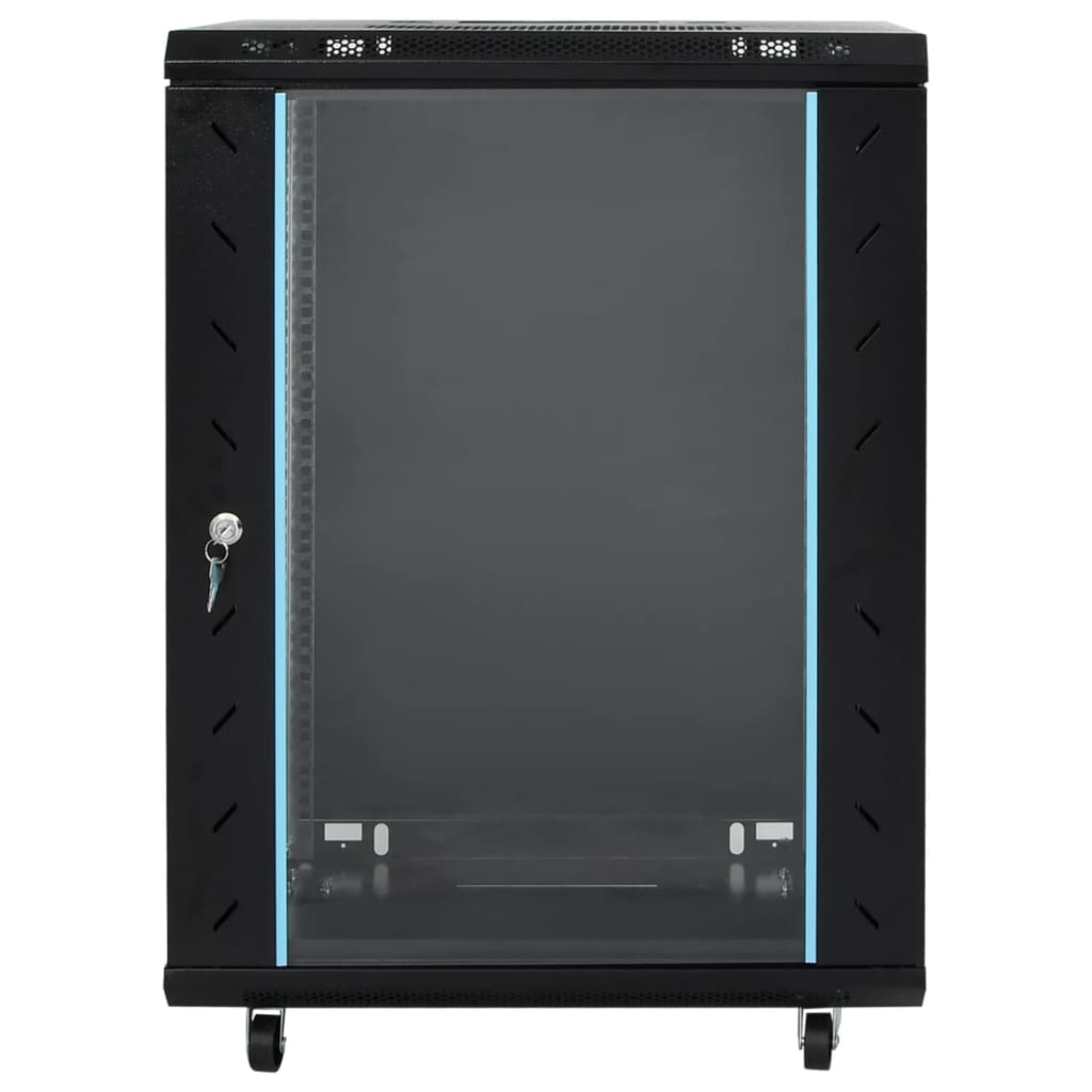 15U server cabinet, 19" IP20, black, 53 x 40 x 80 cm