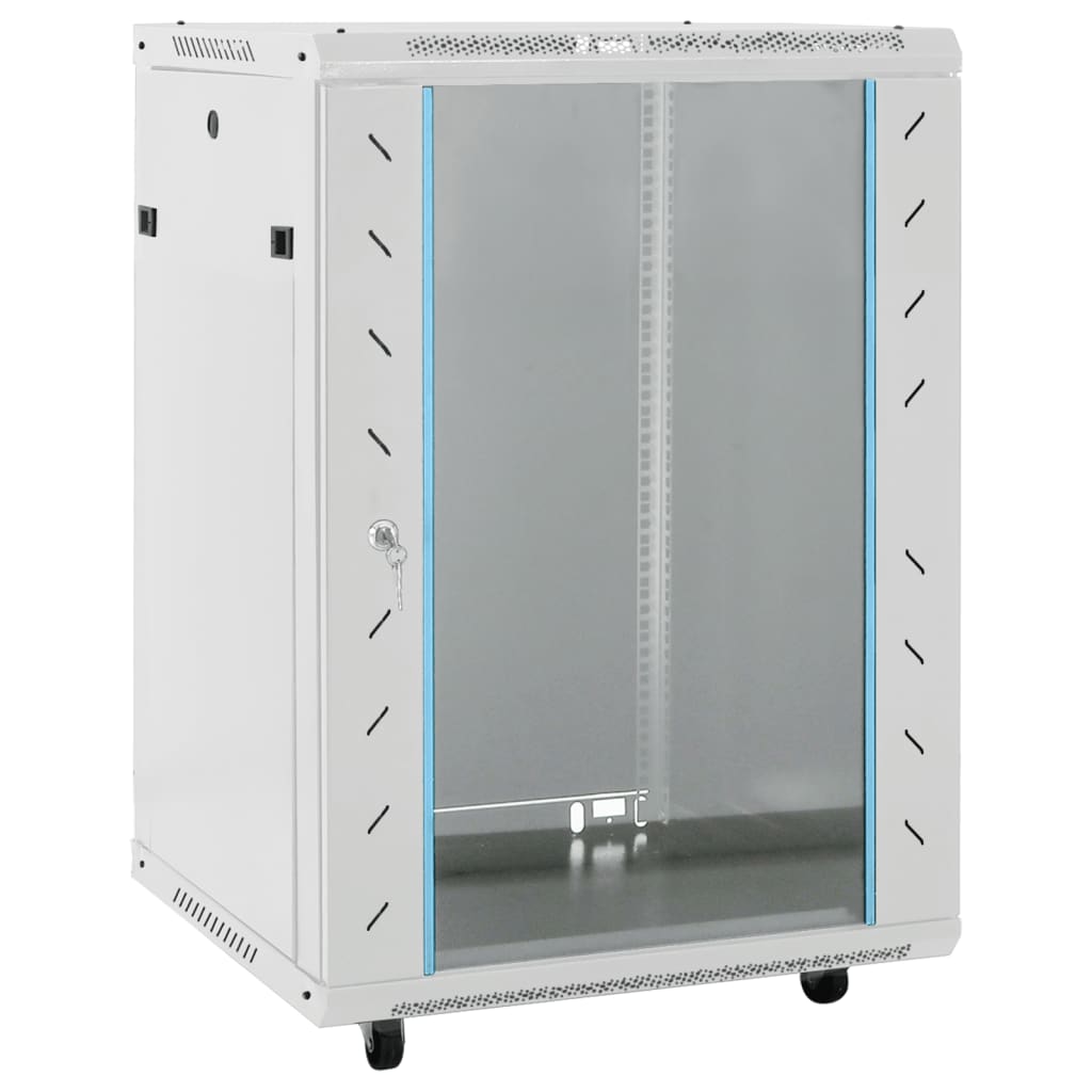 15U server cabinet, 19" IP20, grey, 53 x 40 x 80 cm