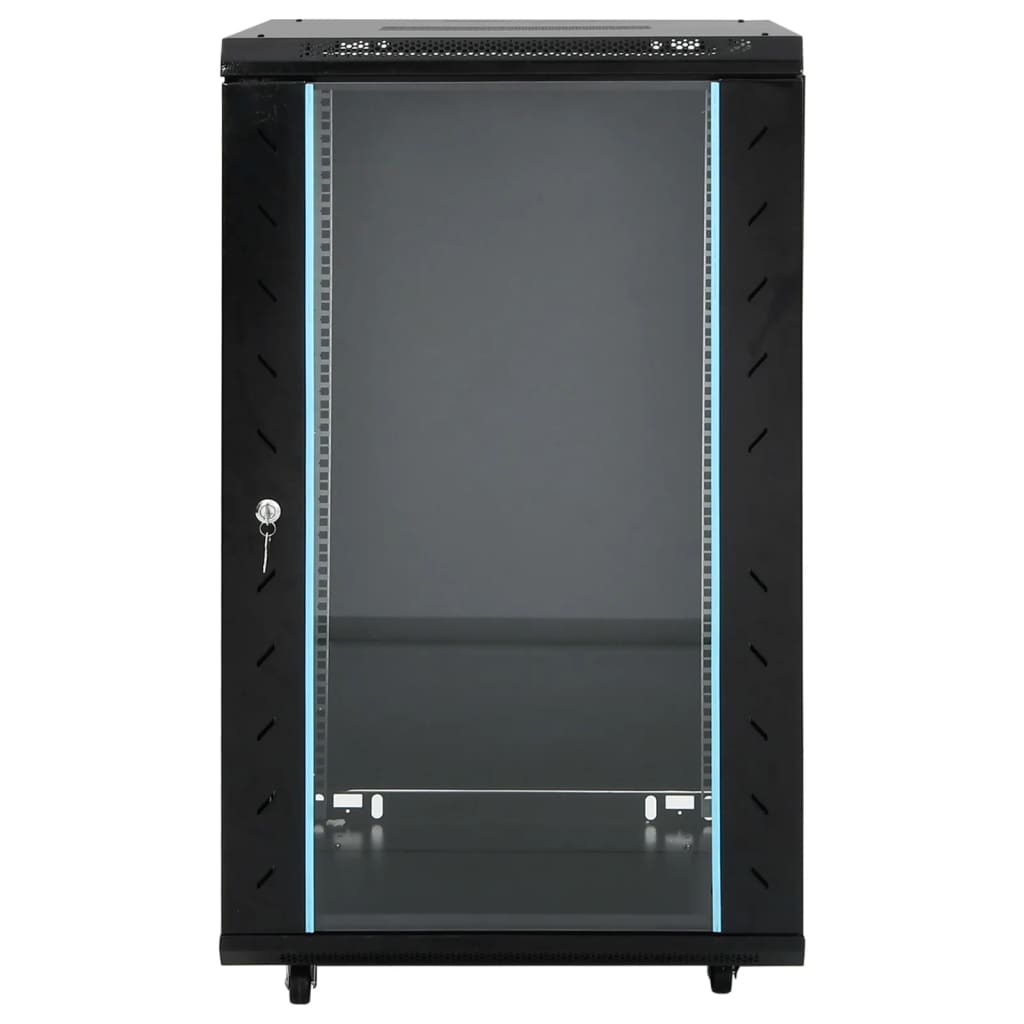 18U server cabinet, 19" IP20, black, 60 x 60 x 100 cm