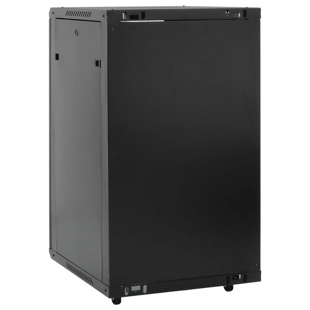 18U server cabinet, 19" IP20, black, 60 x 60 x 100 cm