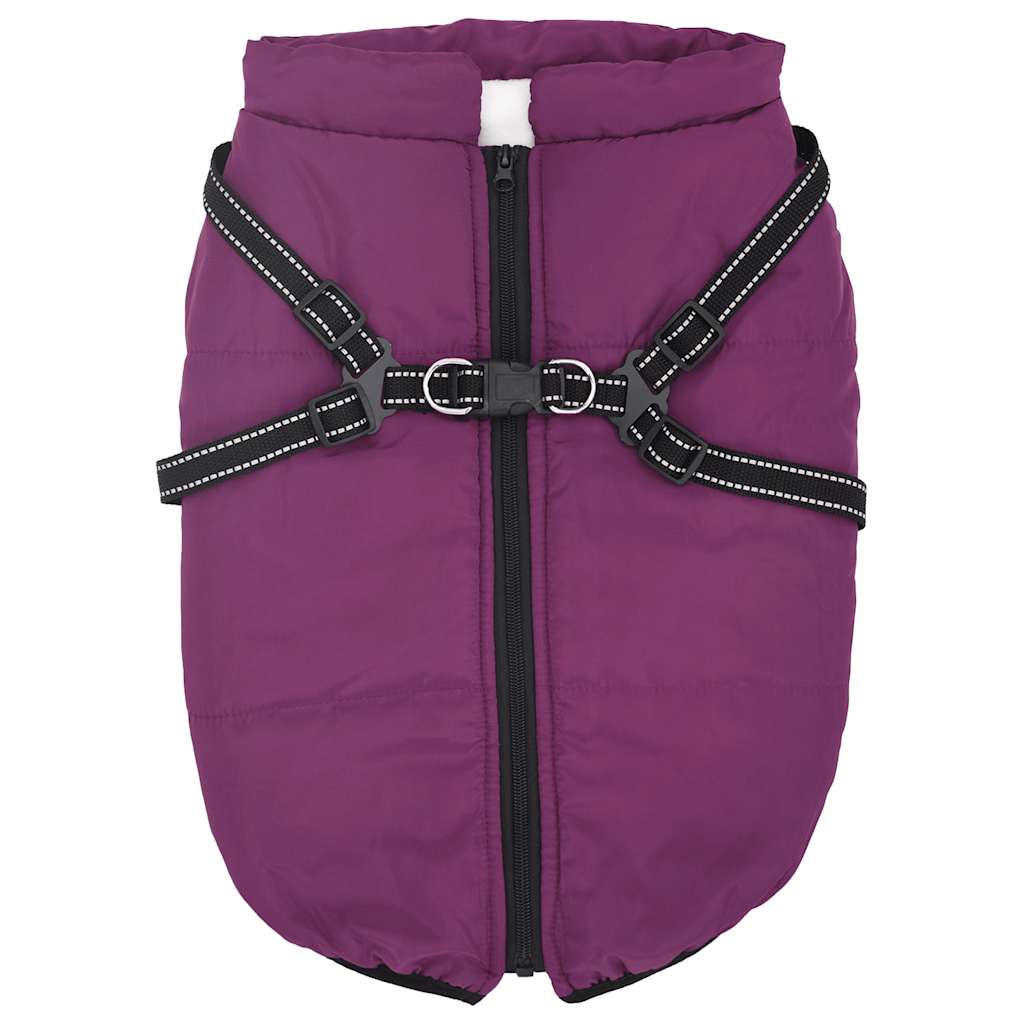 Dog coat with harness Waterproof reflective purple 4XL