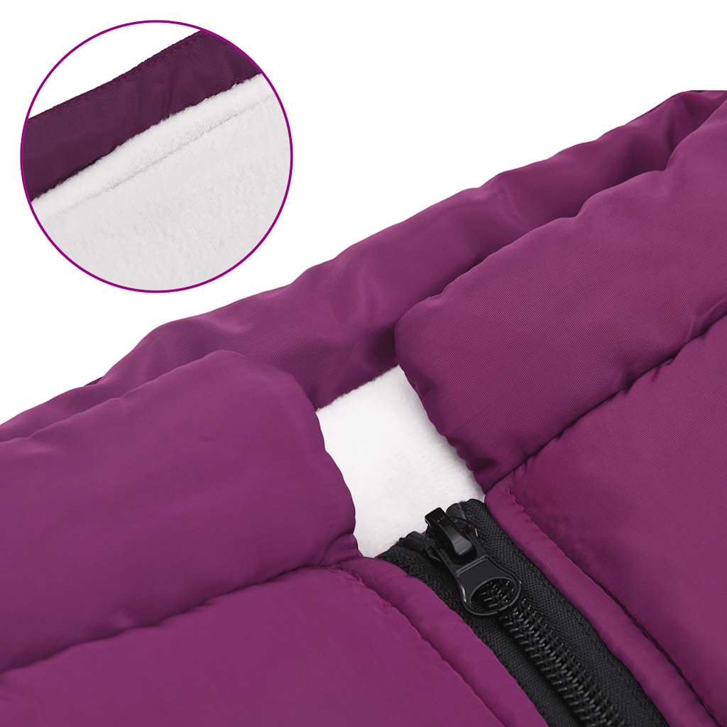 dog coat with harness waterproof reflective, purple, 6XL