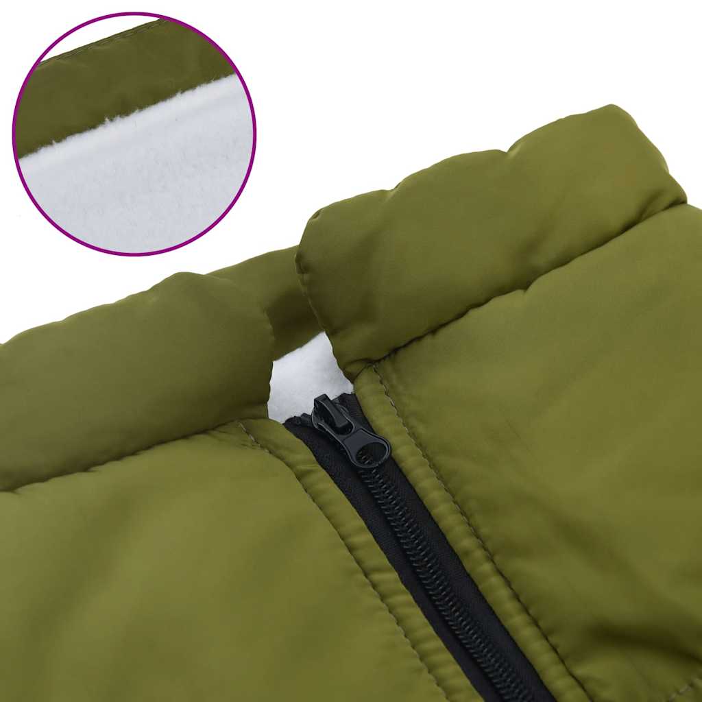 dog coat with harness waterproof reflective, military green, 5XL