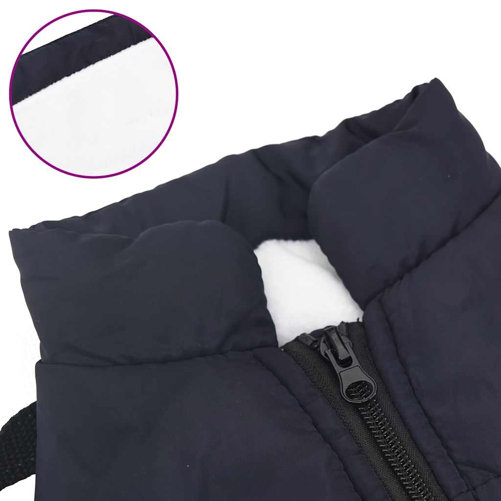 dog coat with harness waterproof reflective, dark blue, 2XL